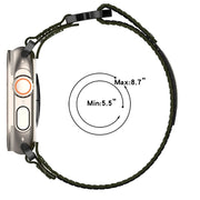 For Apple Watch Series 6 40mm Nylon Hook And Loop Fastener Watch Band(Grey)