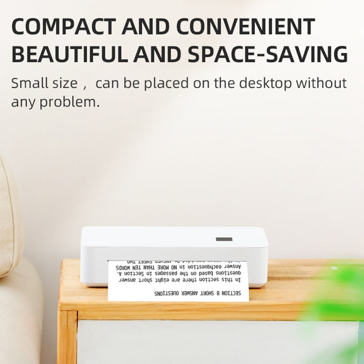 A4 mini Portable Bluetooth HD Thermal Printer for Home Office Study(US Plug)