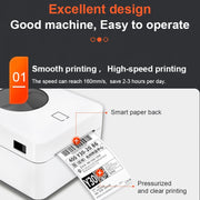 ZJ-9250 100x150mm USB Bluetooth Thermal Label Printer, Plug:EU Plug(Black)