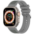 For Apple Watch Series 3 38mm Ordinary Buckle Hybrid Nylon Braid Silicone Watch Band(Grey) - free shipping - PMC TechLife - Order now!