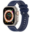 For Apple Watch Series 2 38mm Ordinary Buckle Hybrid Nylon Braid Silicone Watch Band(Midnight Blue) - Watch Bands by PMC TechLife | Online Shopping South Africa | PMC TechLife