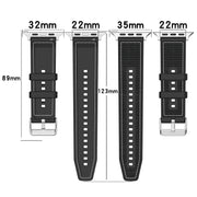 For Apple Watch Series 4 44mm Ordinary Buckle Hybrid Nylon Braid Silicone Watch Band(Grey)