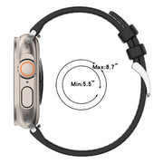 For Apple Watch SE 40mm Official Buckle Hybrid Nylon Braid Silicone Watch Band(Black)