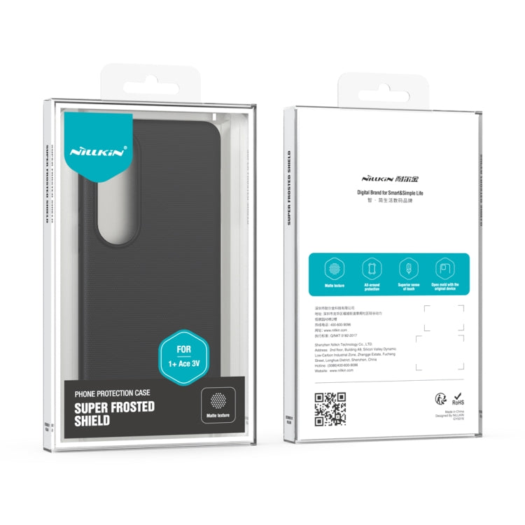 For OnePlus Ace 3V NILLKIN Frosted PC Phone Case(Black)