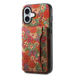 For iPhone 16 Card Slot Holder Phone Case(Summer Red) - iPhone 16 Cases by PMC TechLife | Online Shopping South Africa | PMC TechLife | Buy Now Pay Later Mobicred