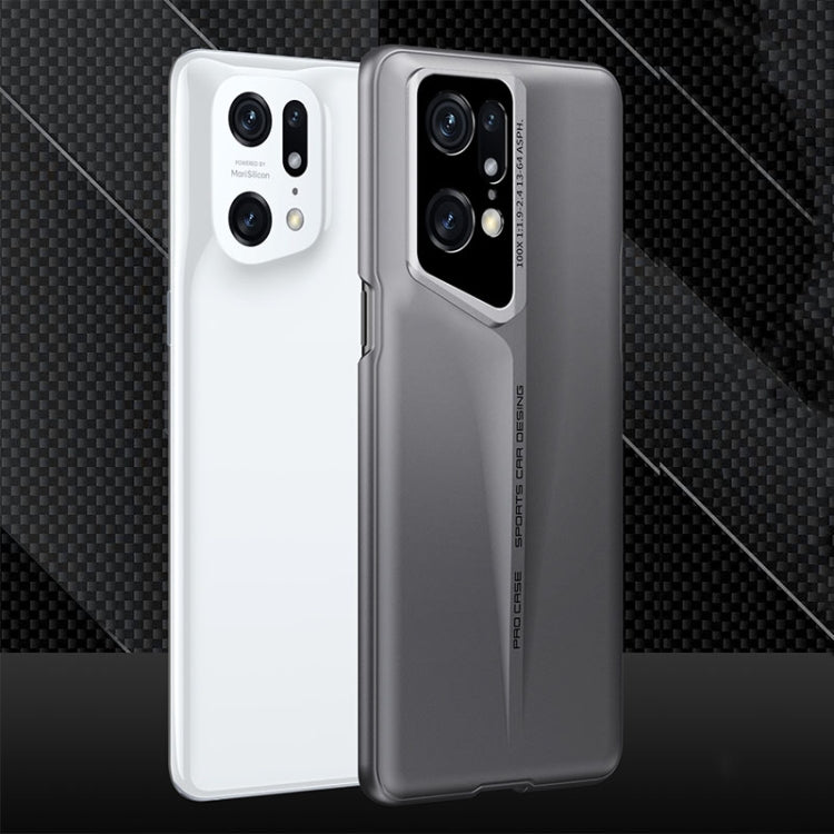 For OPPO Find X5 Pro GKK Blade Ultra-thin Full Coverage Phone Case(Grey)