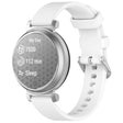 For Garmin Lily 2 14mm Silver Buckle Silicone Watch Band Wristband(White) - Watch Bands by PMC TechLife | Online Shopping South Africa | PMC TechLife