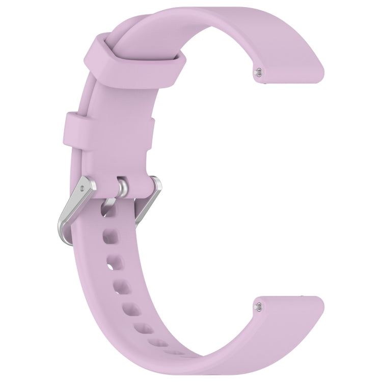 For Garmin Lily 2 14mm Silver Buckle Silicone Watch Band Wristband(Purple)