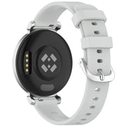 For Garmin Lily 2 14mm Silver Buckle Silicone Watch Band Wristband(Light Grey)
