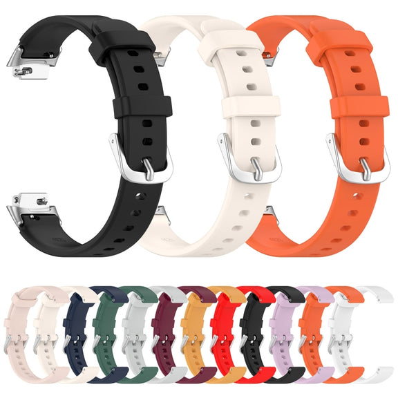12mm Universal Solid Color Silver Buckle Silicone Watch Band(Wine Red)