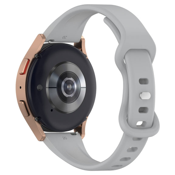 20mm Slim Reverse Buckle Silicone Watch Band(Grey)