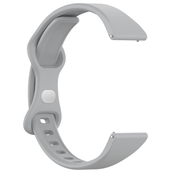 20mm Slim Reverse Buckle Silicone Watch Band(Grey)