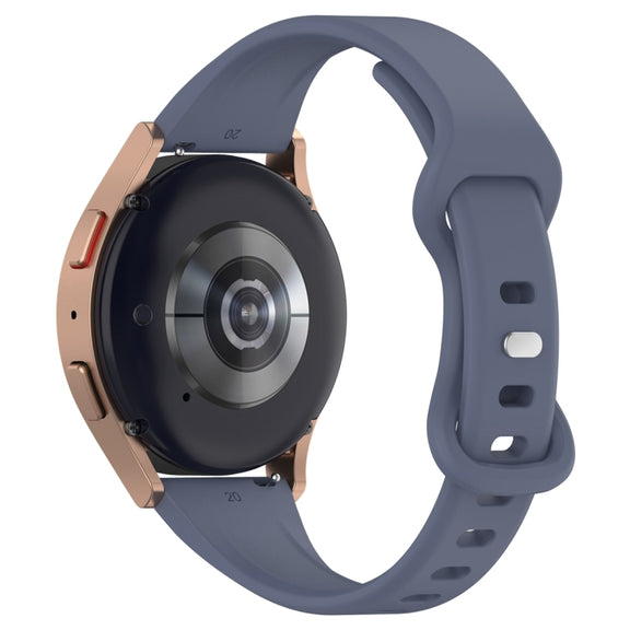 20mm Slim Reverse Buckle Silicone Watch Band(Blue Grey)