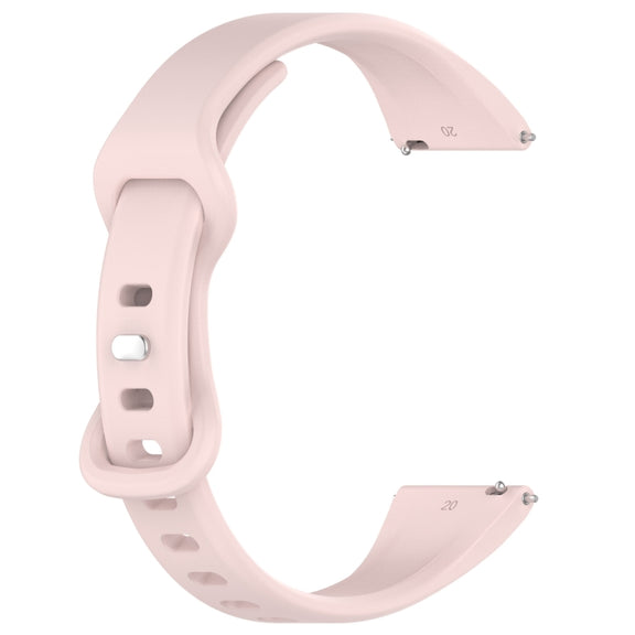 20mm Slim Reverse Buckle Silicone Watch Band(Light Pink)