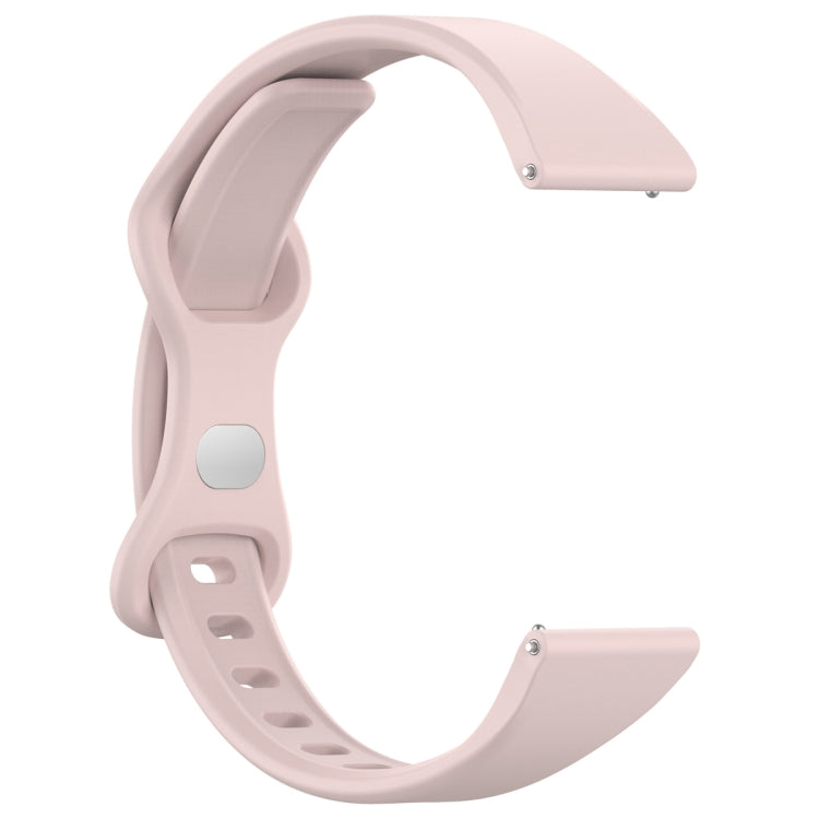 20mm Slim Reverse Buckle Silicone Watch Band(Light Pink)