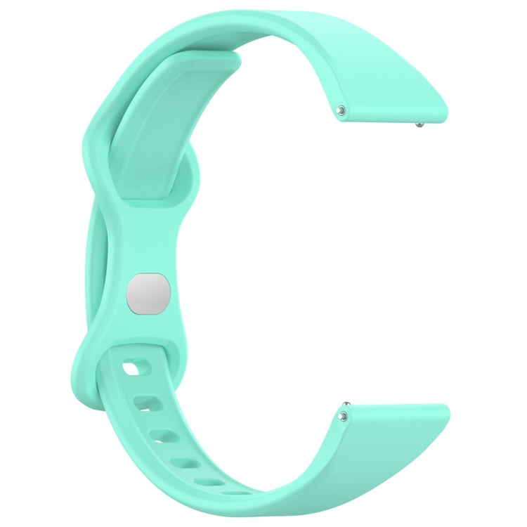 20mm Slim Reverse Buckle Silicone Watch Band(Teal)