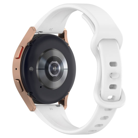 22mm Slim Reverse Buckle Silicone Watch Band(White)