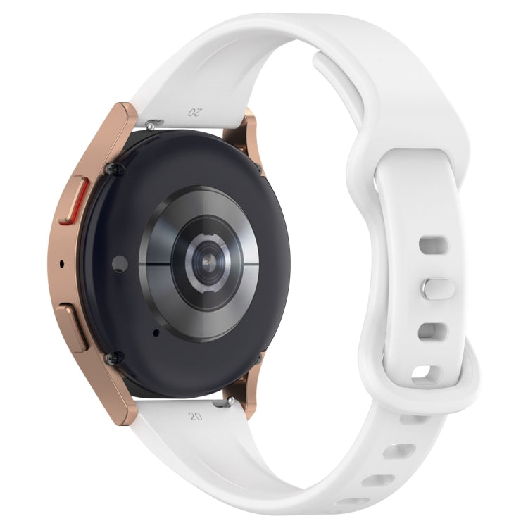 22mm Slim Reverse Buckle Silicone Watch Band(White)