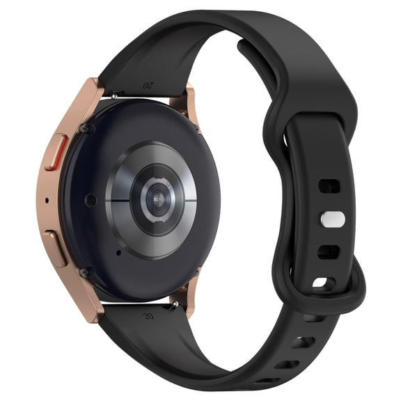 22mm Slim Reverse Buckle Silicone Watch Band(Black)