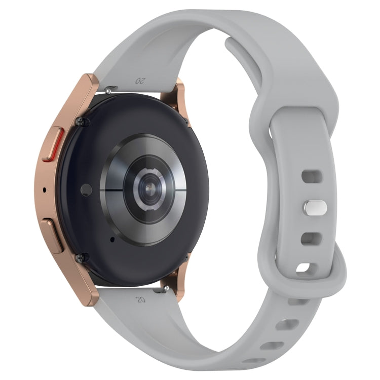 22mm Slim Reverse Buckle Silicone Watch Band(Grey)