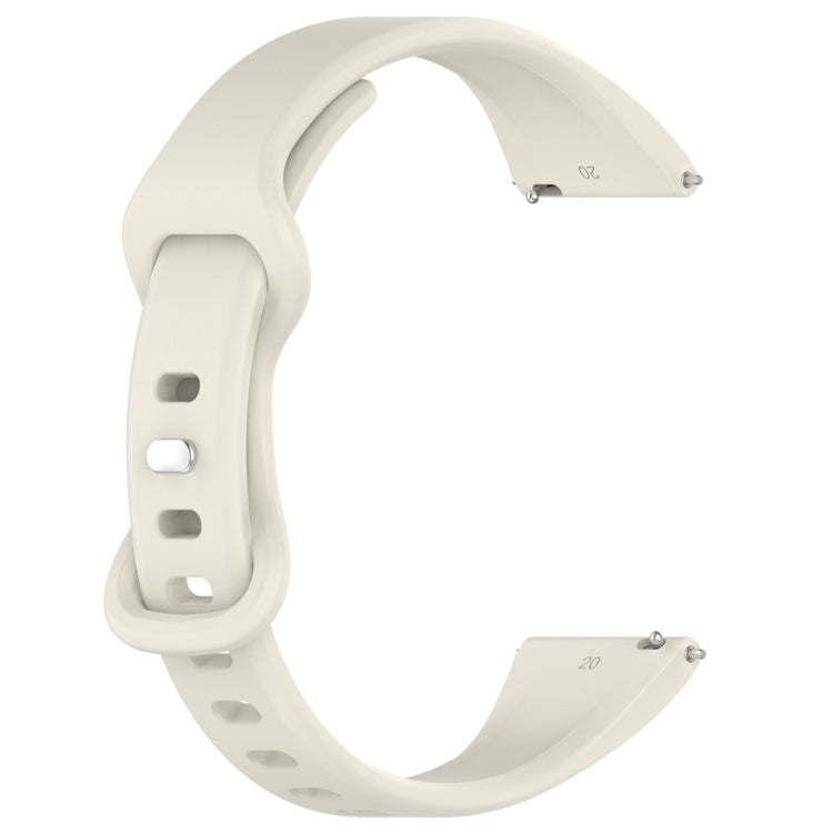 22mm Slim Reverse Buckle Silicone Watch Band(Apricot)
