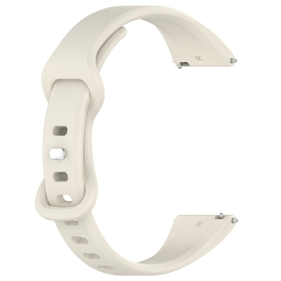 22mm Slim Reverse Buckle Silicone Watch Band(Apricot)