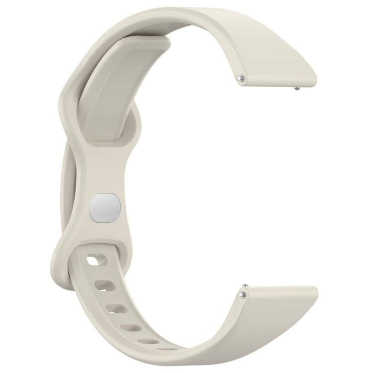 22mm Slim Reverse Buckle Silicone Watch Band(Apricot)