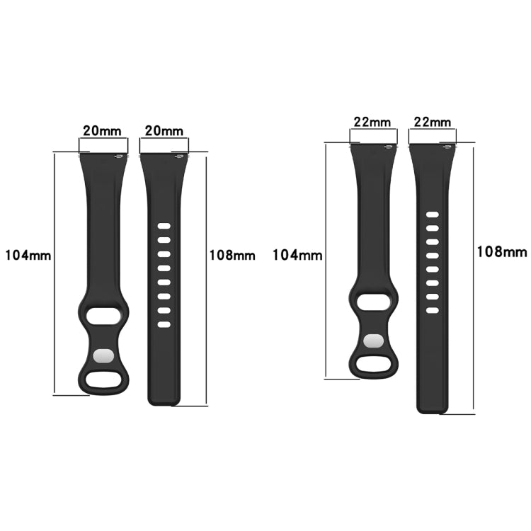 20mm Slim Reverse Buckle Silicone Watch Band(Bright Yellow)