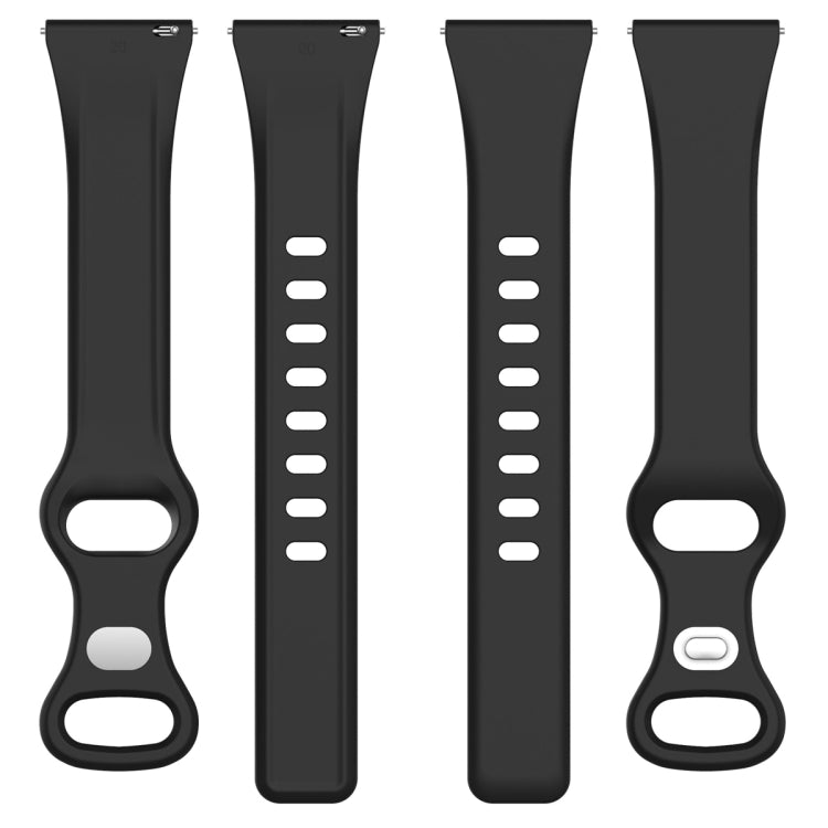 22mm Slim Reverse Buckle Silicone Watch Band(Blue Grey)