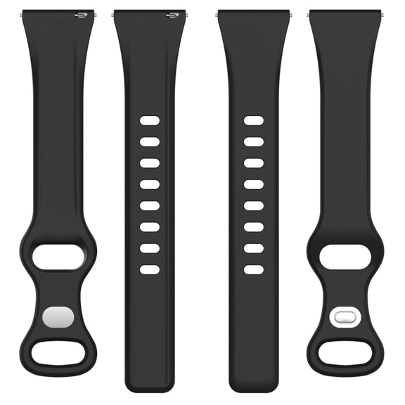 22mm Slim Reverse Buckle Silicone Watch Band(Blue Grey)