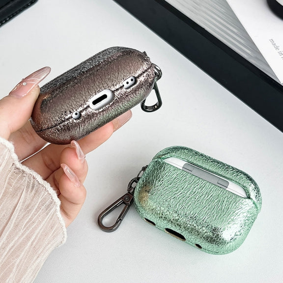 For AirPods 3 Burst Leather Texture Bluetooth Earphone Protective Case(Green)