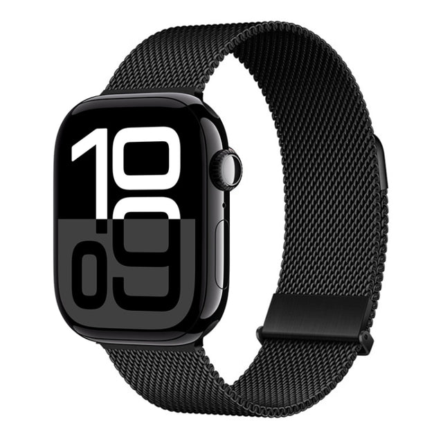 For Apple Watch Series 10 46mm ZGA Milanese Magnetic Metal Watch Band(Black)