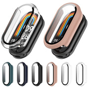 For Xiaomi Mi Band 8 PC + Tempered Film Integrated Protective Watch Case(Pine Green)