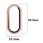 For Xiaomi Mi Band 8 PC + Tempered Film Integrated Protective Watch Case(White)