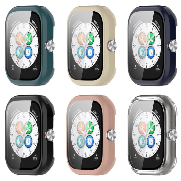 For Honor Choice Haylou Watch PC + Tempered Film Integrated Protective Watch Case(Ivory White)