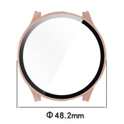 For Xiaomi Haylou RT3 / Solar Plus LS16 PC + Tempered Film Integrated Watch Protective Case(Ink Blue)