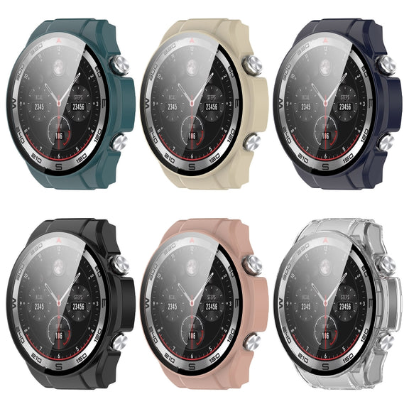 For Xiaomi Haylou Watch R8 PC + Tempered Film Integrated Watch Protective Case(Black)