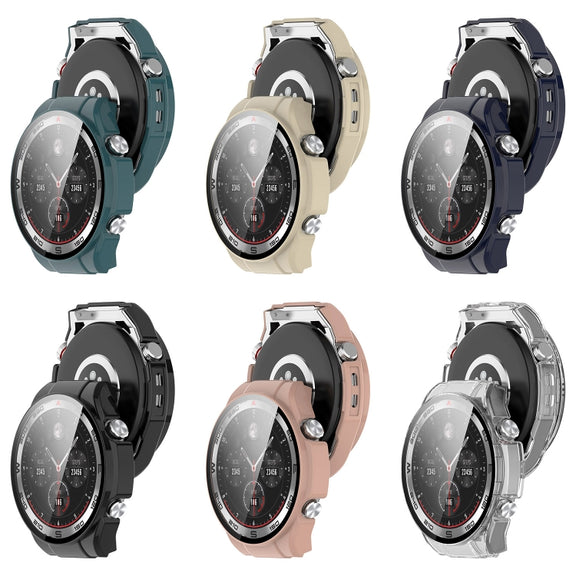 For Xiaomi Haylou Watch R8 PC + Tempered Film Integrated Watch Protective Case(Black)
