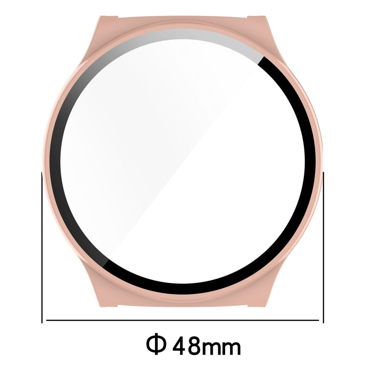 For Xiaomi Haylou Solar Lite R001 PC + Tempered Film Integrated Watch Protective Case(Ivory White)