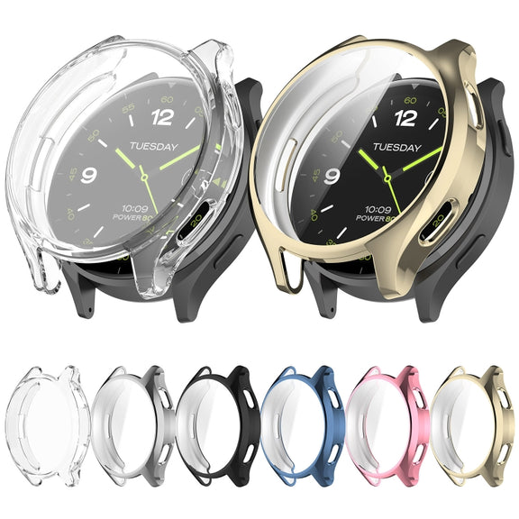 For Xiaomi Watch 2 Full Coverage TPU Electroplated Watch Protective Case(Black)