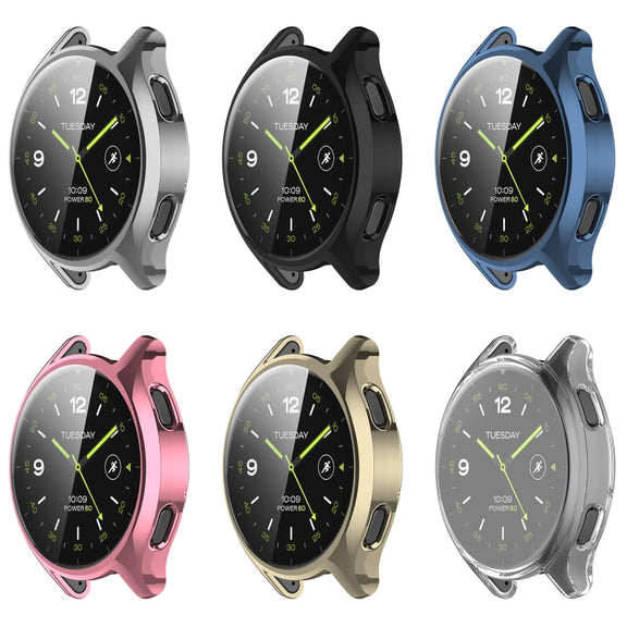 For Xiaomi Watch 2 Full Coverage TPU Electroplated Watch Protective Case(Blue)