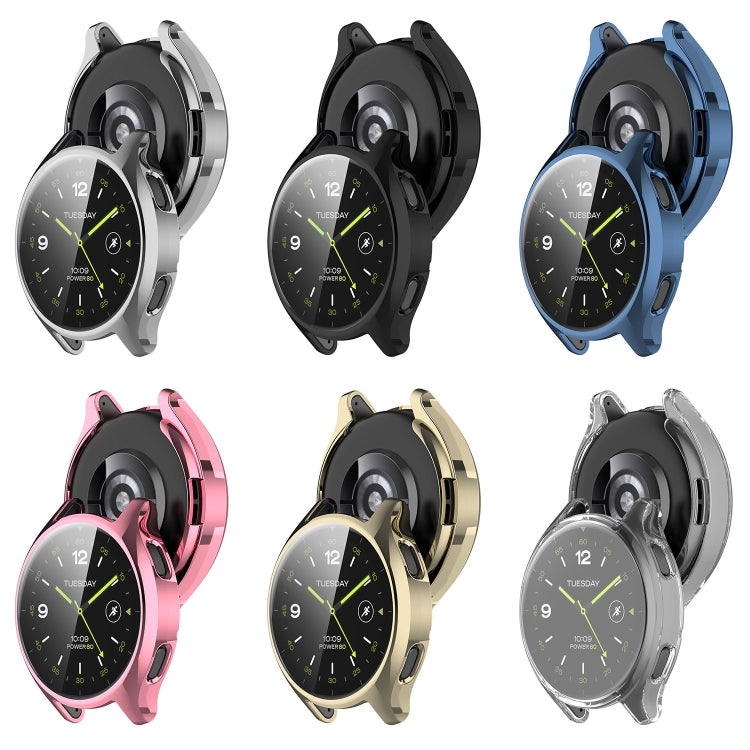 For Xiaomi Watch 2 Full Coverage TPU Electroplated Watch Protective Case(Black)