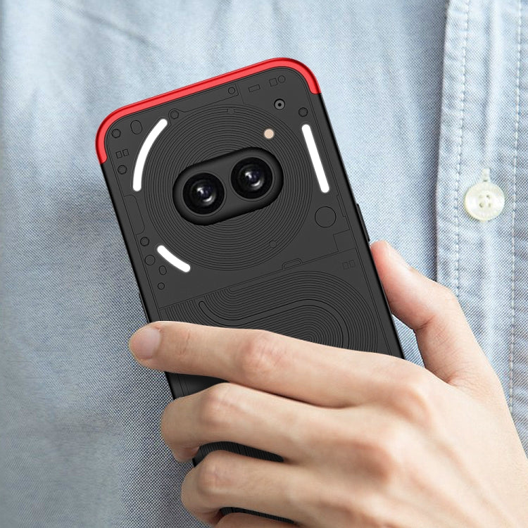 For Nothing Phone 2a GKK Three Stage Splicing Full Coverage PC Phone Case(Black Red)