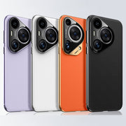 For Huawei Pura 70 Ultra Plain Leather Series Shockproof Phone Case(Black)