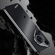 For Huawei Pura 70 Pro / 70 Pro+ Plain Leather Series Shockproof Phone Case(Black)