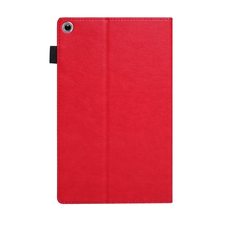 For Amazon Kindle Fire HD10 2017/2019 Extraordinary Series Smart Leather Tablet Case(Red)