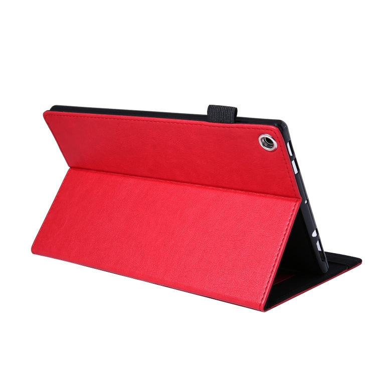 For Amazon Kindle Fire HD10 2017/2019 Extraordinary Series Smart Leather Tablet Case(Red)