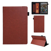 For Amazon Kindle Fire HD10 2017/2019 Extraordinary Series Smart Leather Tablet Case(Brown)