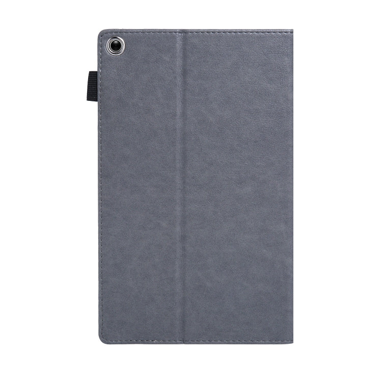 For Amazon Kindle Fire HD10 2017/2019 Extraordinary Series Smart Leather Tablet Case(Grey)