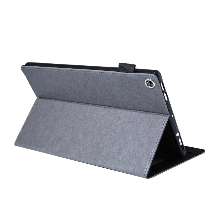 For Amazon Kindle Fire HD10 2017/2019 Extraordinary Series Smart Leather Tablet Case(Grey)